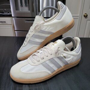 Adidas Samba OG Size 8 Men's Off White Grey Gum Aluminum Sneakers Shoes ID1448